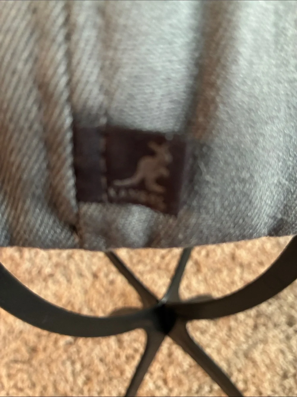 Kangol Charcoal Gray Kangaroo Logo Fitted Flexfit Cap